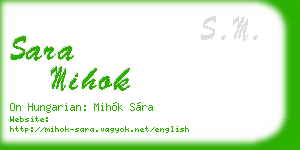 sara mihok business card